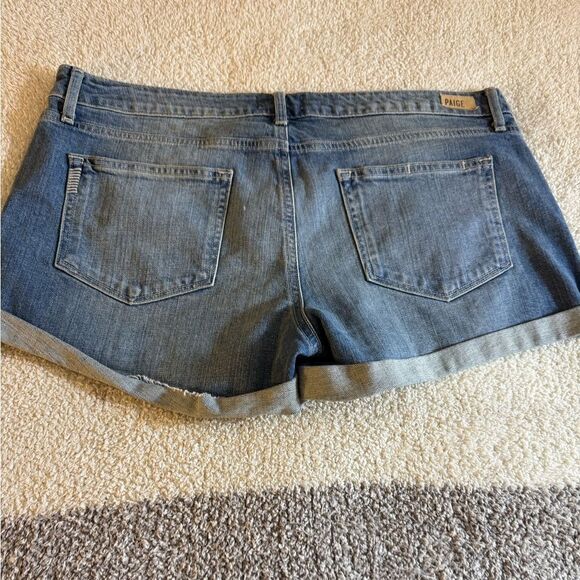 paige shorts Womens size 32 jimmy denim color woods Blue Cotton blend new - Picture 13 of 16